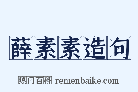 薛素素造句是什么意思的图片